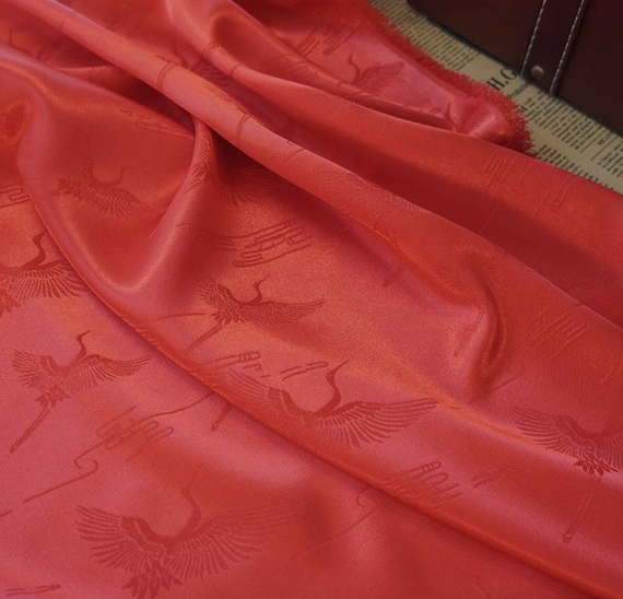 Crane Jacquard fabric by the yard