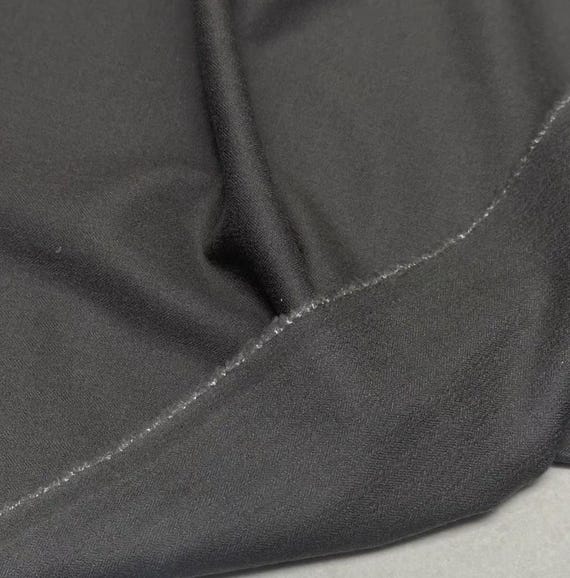 Herringbone worsted wool fabric by the yard