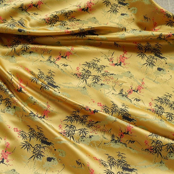 Jacquard brocade fabric by the yard
