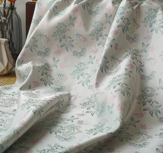 Jacquard brocade fabric by the yard