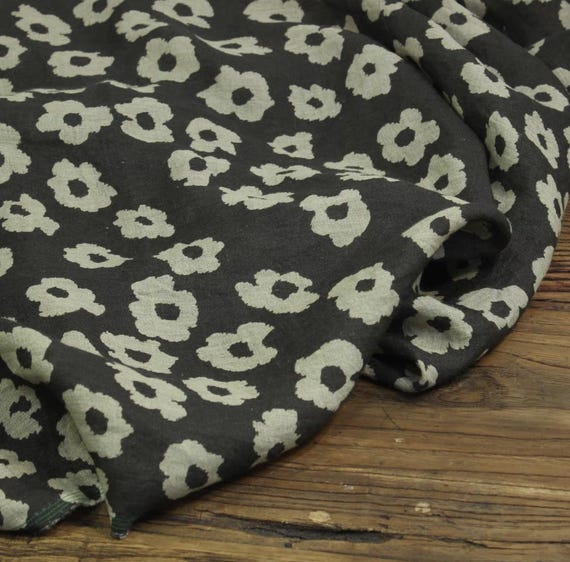 Print linen fabric by the yard