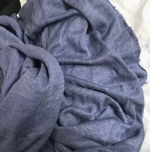 Knit linen jersey fabric by the yard