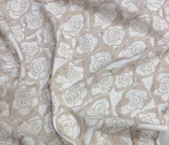 Jacquard Floral Linen Cotton Fabric By The Yard