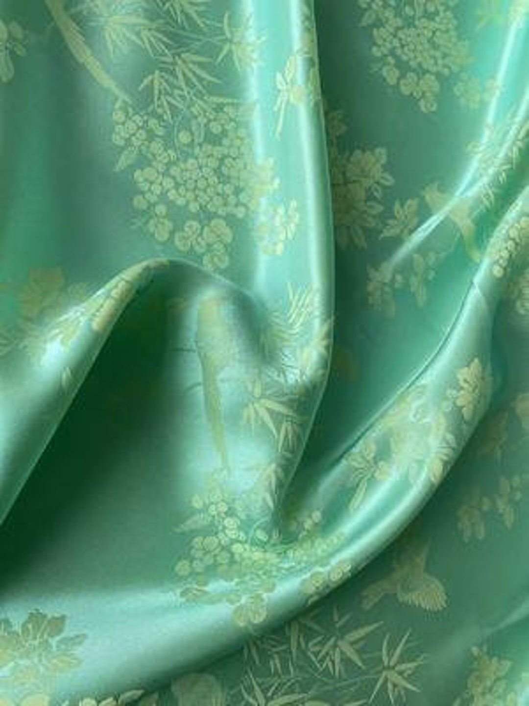 Jacquard Silk Fabric by the Yard Etsy