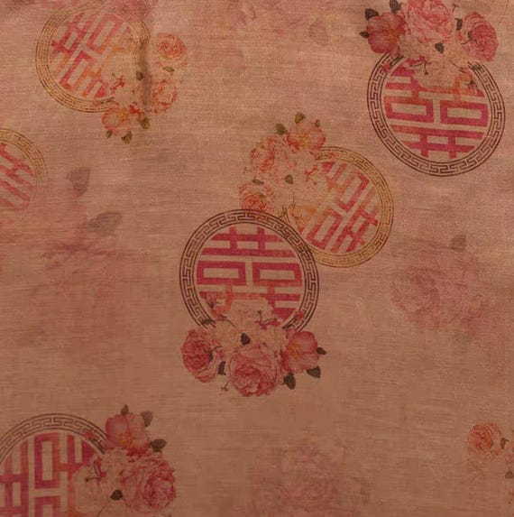 Print linen fabric by the yard