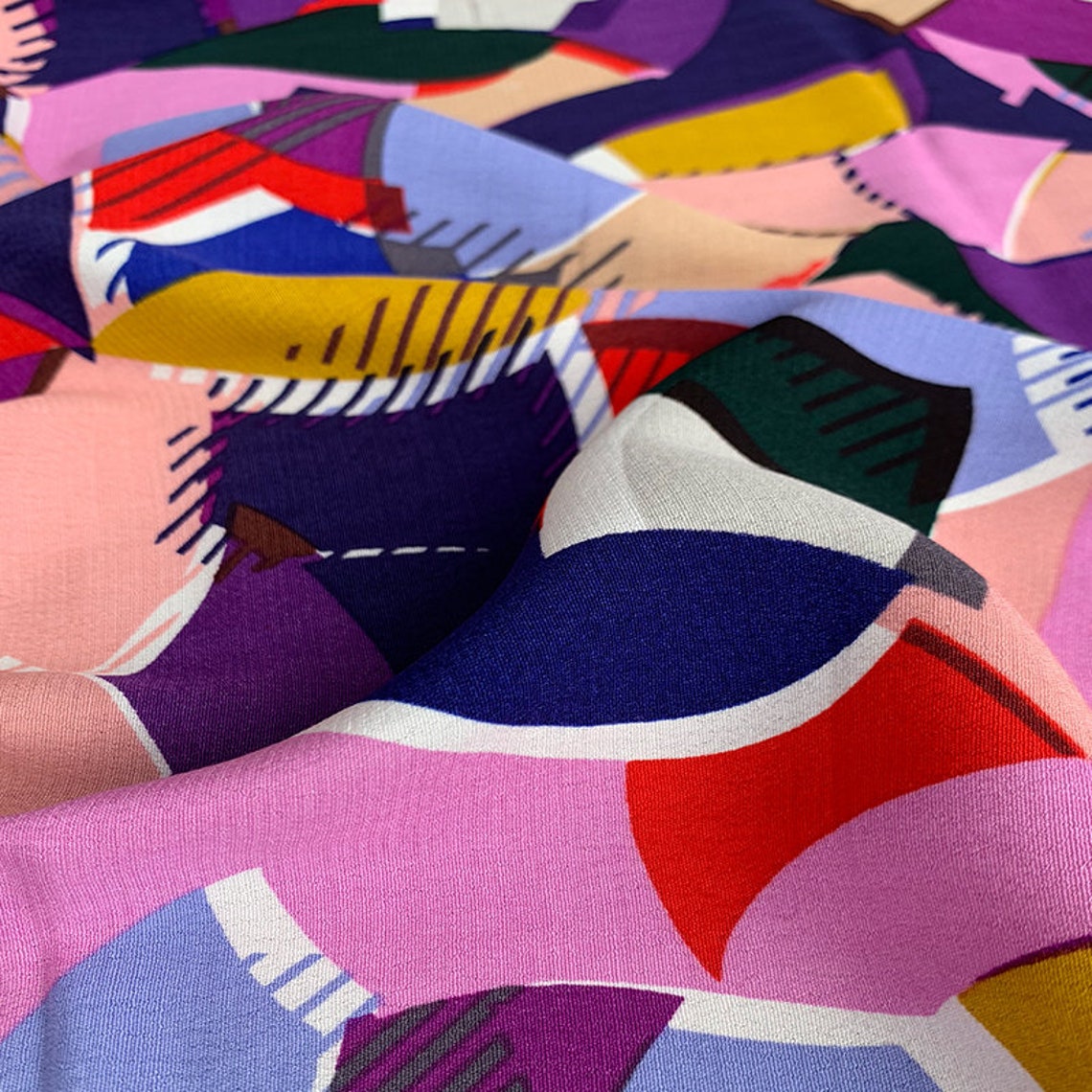 Print viscose fabric by the yard Etsy