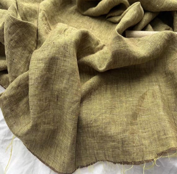 Yarn dyed linen fabric by the yard