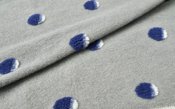 Jacquard Knit Wool fabric by the yard
