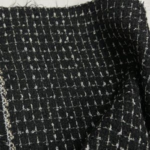 Tweed wool fabric by the yard