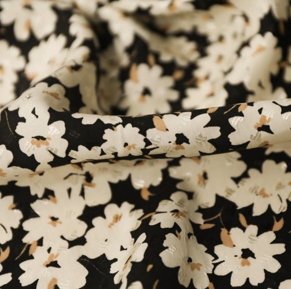 Print jacquard tencel cotton fabric by the yard