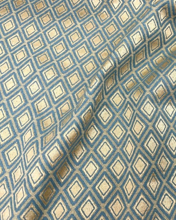 Rhombus Jacquard brocade fabric by the yard