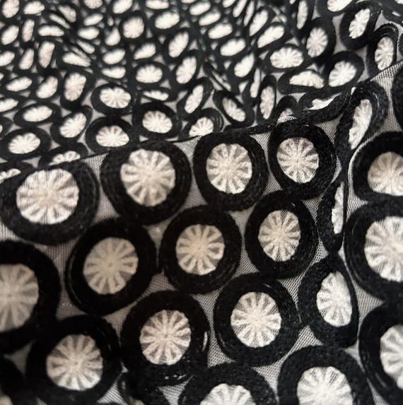 Flowers lace fabric By the yard