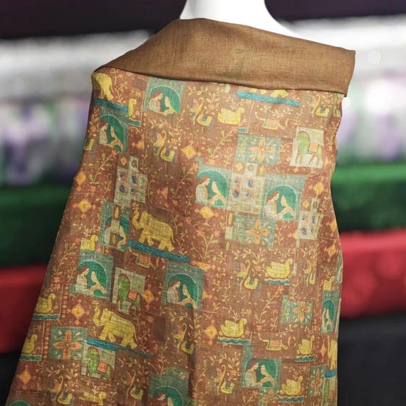 Print Hemp Fabric by the yard