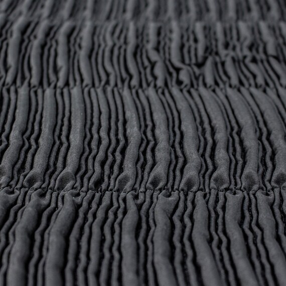 Embroidered Textured quilted padded fabric by the yard