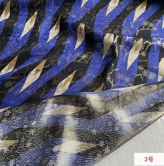 Jacquard silk fabric by the yard