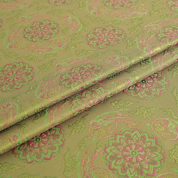 Floral Jacquard Brocade fabric by the yard