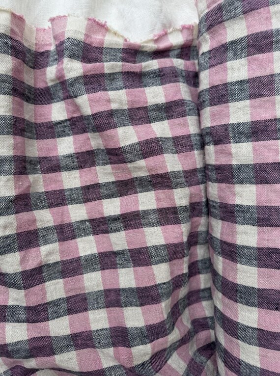 Plaid Linen fabric by the yard