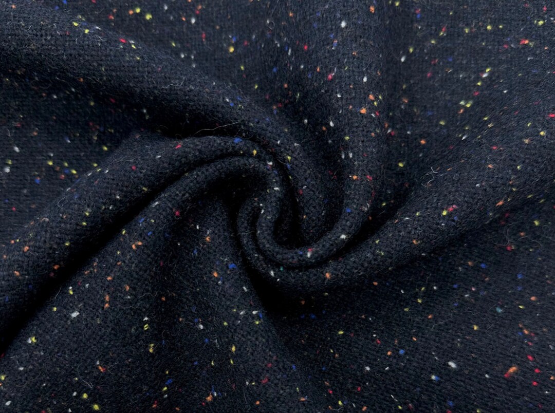 Wool Fabric With Colorful Specks by the Yard Etsy