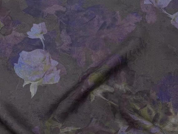 Jacquard Print Gambiered silk fabric by the yard