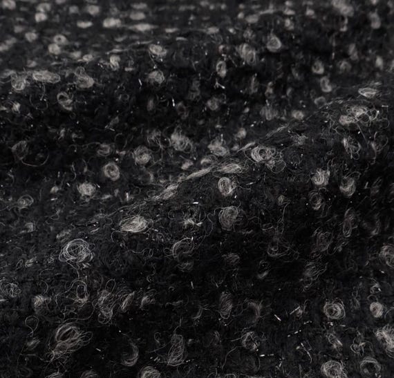 Boucle wool fabric by the yard