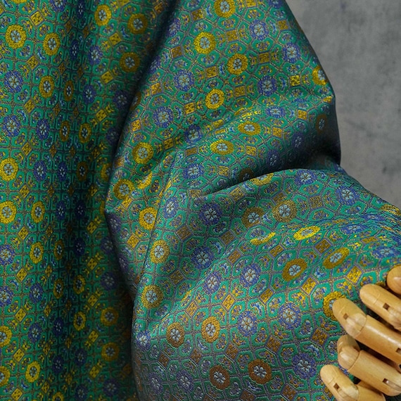 Jacquard brocade fabric by the yard