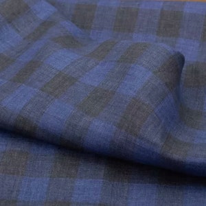 Yarn dyed plaid checks gingham checkered linen fabric by the yard
