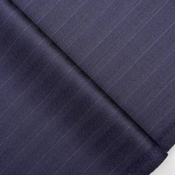 Striped Worsted Wool fabric by the yard SUITING Fabric