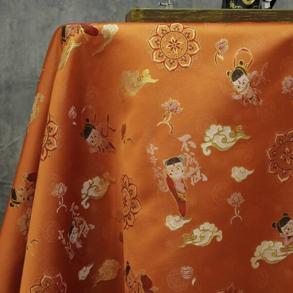 Ne Zha Jacquard brocade fabric by the yard
