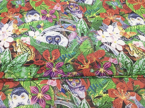Print Silk linen fabric by the yard