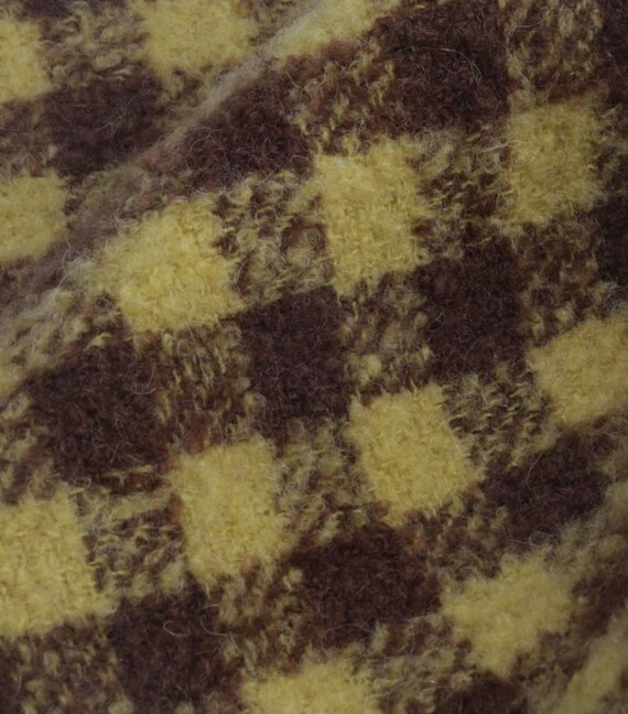 Plaid Babyllama wool fabric by the yard