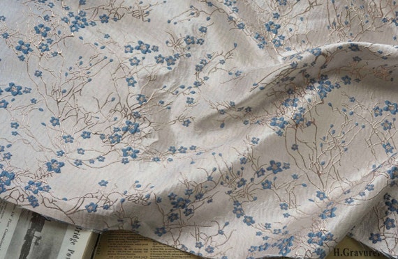 Jacquard brocade fabric by the yard