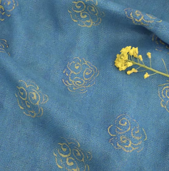 Print ramie fabric by the yard for blouses, dresses,  skirts, clothes fabric