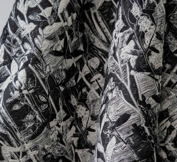 Jacquard brocade fabric by the yard
