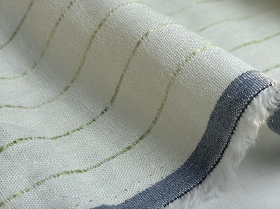Yarn dyed stripes linen fabric, striped linen fabric by the yard