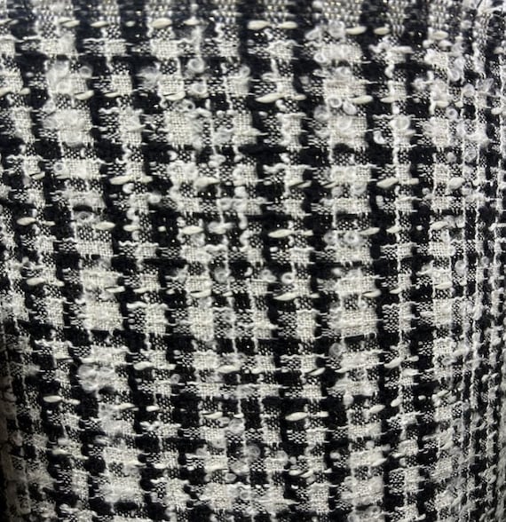 Tweed wool fabric by the yard