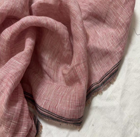 Yarn dyed linen fabric by the yard
