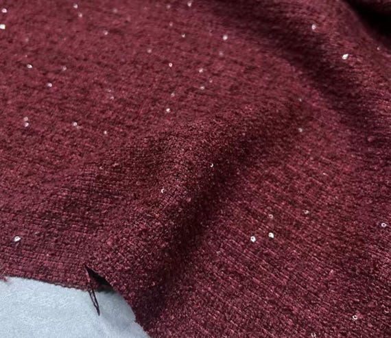 Tweed wool fabric by the yard