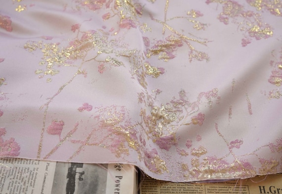 Jacquard brocade fabric by the yard