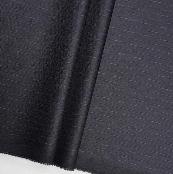 Striped Worsted Wool fabric by the yard SUITING Fabric