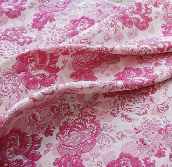 Jacquard brocade fabric by the yard