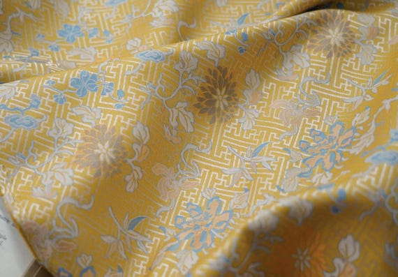 Multi Color Options Jacquard brocade fabric by the yard