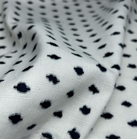 Jacquard linen fabric by the yard