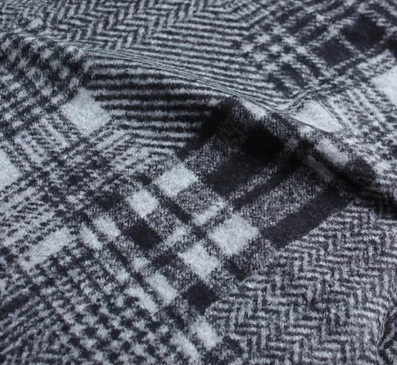 British Plaid Wool fabric by the yard for Suiting
