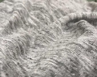 Yarn dyed Knit linen jersey fabric by the yard