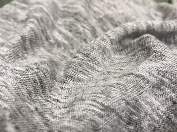 Yarn dyed Knit linen jersey fabric by the yard