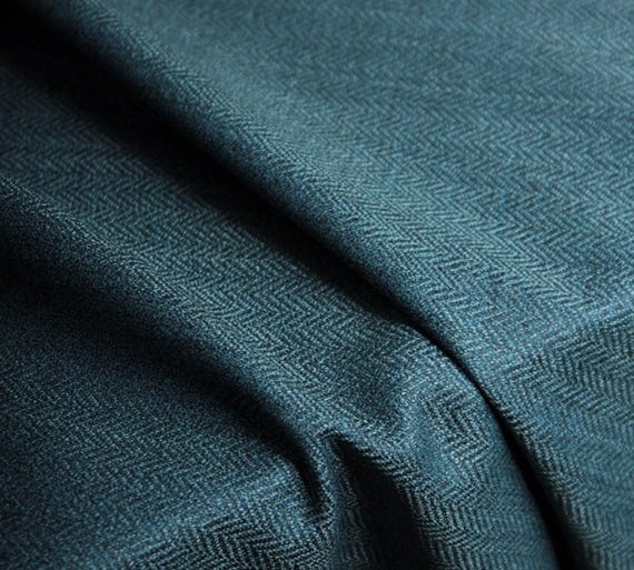 Italian Fabric Herringbone Worsted Wool fabric by the yard