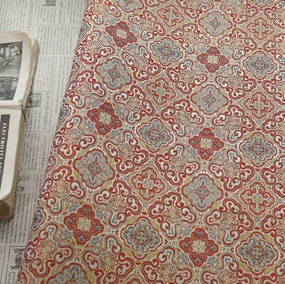 Jacquard brocade fabric by the yard Traditional Hanfu Qipao Tang Suit Yarn-Dyed Cloth