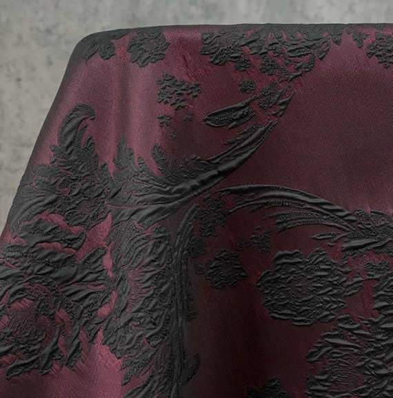 Jacquard brocade fabric by the yard