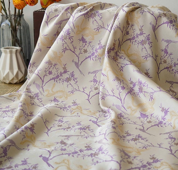 Jacquard brocade fabric by the yard