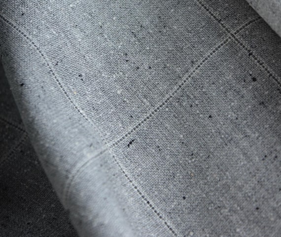 Italian Fabric Plaid Wool Linen fabric by the yard for Suiting
